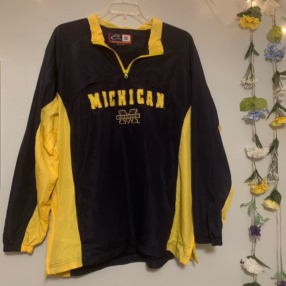 University of Michigan Quarter Zip Windbreaker